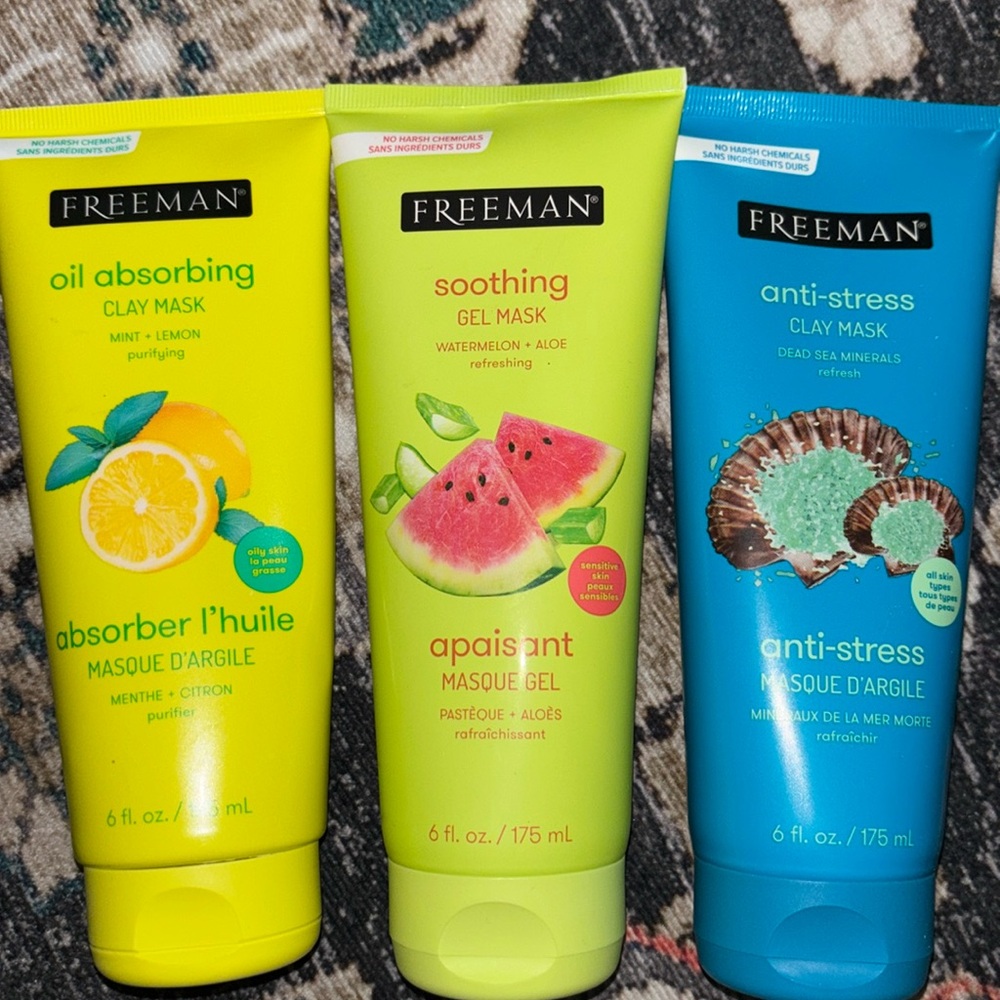 Freeman Hydrating Clay Mask Bundle Of Three 6 OZ Each